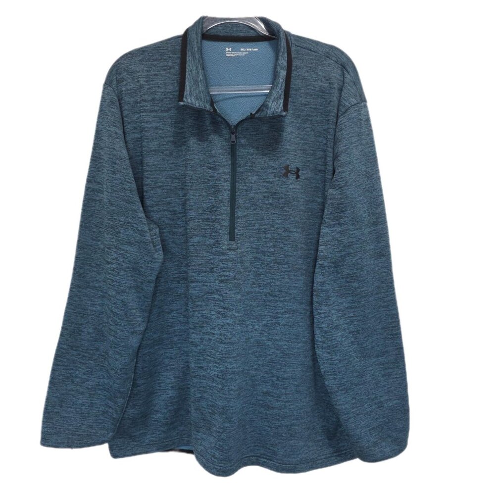 1390 Under Armour Big&Tall Activewear 3/4 Zip Long Sleeve Pullover Sz.3XL Mens